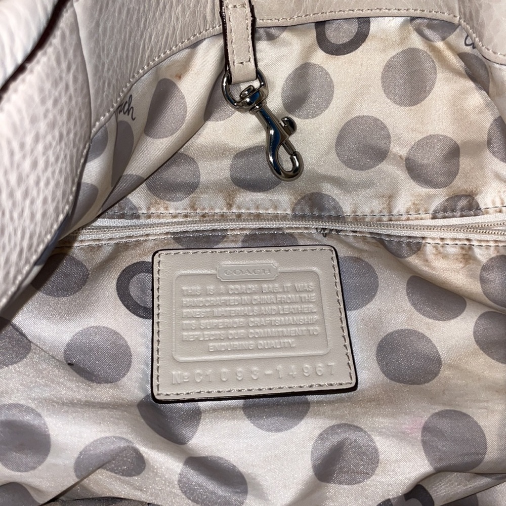 Cream Coach bag - Picture 5 of 8